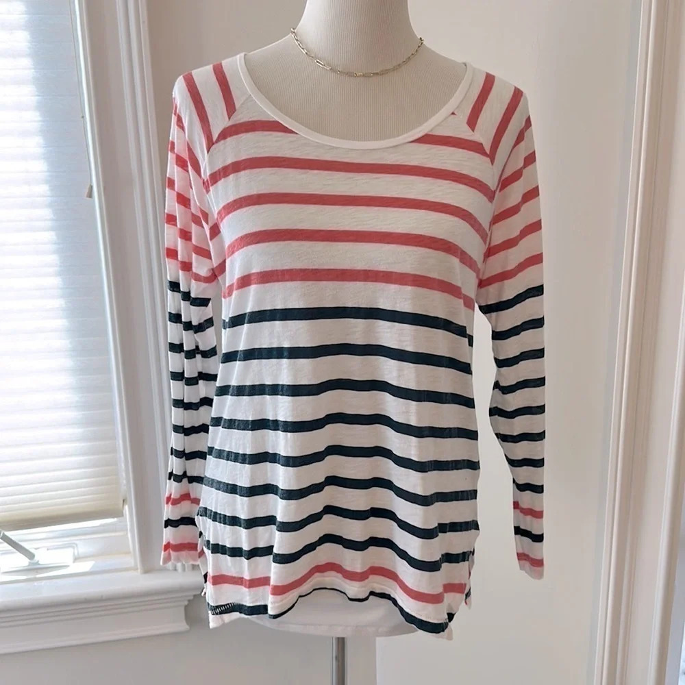 SUNDRY 100% Pima Cotton LS Tee, Size 1, Made in USA